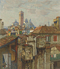 Roofs. Venice by Konstantin Gorbatov — hand-painted architectural oil painting reproduction on canvas