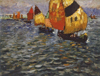 Sailboats by Konstantin Gorbatov — hand-painted landscape oil painting reproduction on canvas