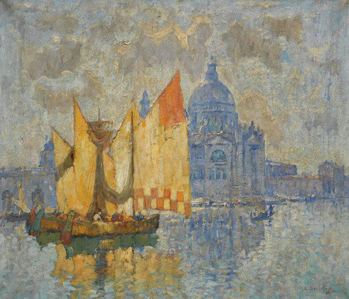 Santa Maria Della Salute, Venice by Konstantin Gorbatov — hand-painted landscape oil painting reproduction on canvas