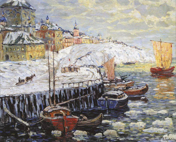 The Old Town by Konstantin Gorbatov — hand-painted landscape oil painting reproduction on canvas
