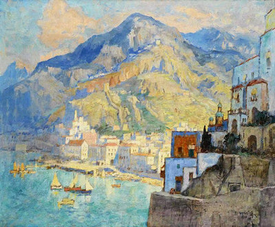 View of Amalfi in bedroom