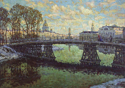 View of St.Isaac's Cathedral in kitchen