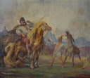 Krali Marko by Georgi Mashev — fantasy oil painting wall art, Post Impressionism