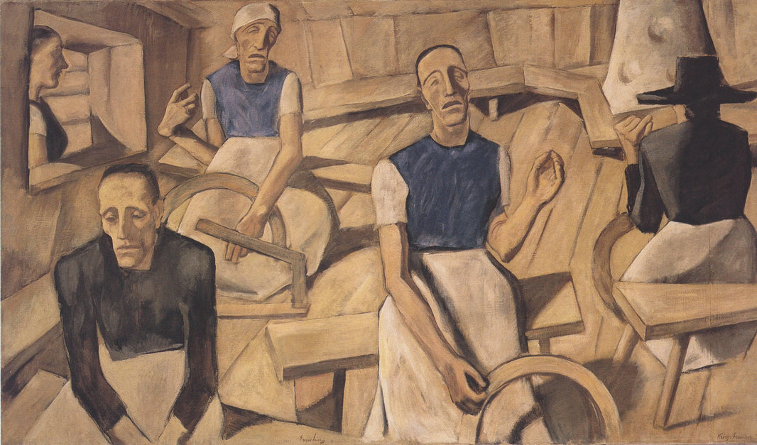 Kriegsfrauen by Albin Egger-Lienz — hand-painted abstract oil painting reproduction on canvas