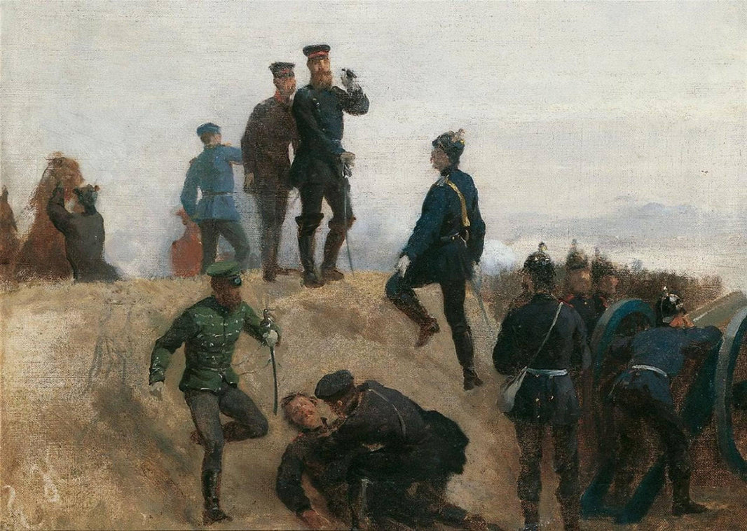 Kronprinz Friedrich Wilhelm Von Preußen Während Der Schlacht Von Sedan by Emil Hünten — hand-painted cultural oil painting reproduction on canvas