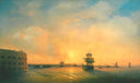 Kronstadt fort The emperor Alexander by Ivan Aivazovsky — ships oil painting wall art, Romanticism