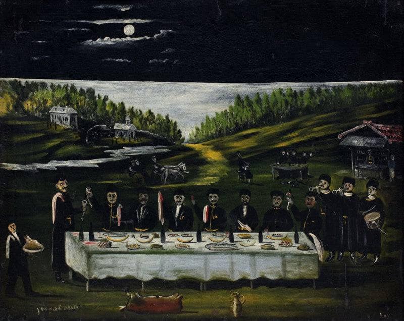 Krtsanisi by Niko Pirosmani — hand-painted landscape oil painting reproduction on canvas