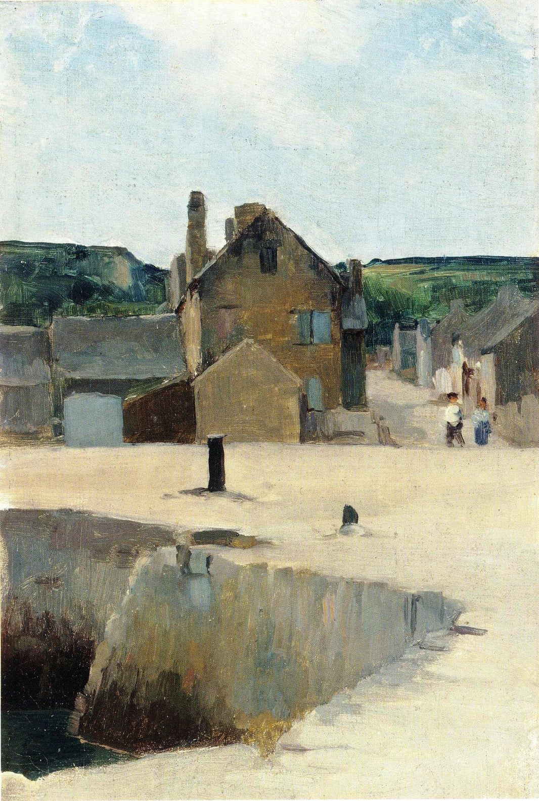 Kyläkuva Bretagnesta by Eero Järnefelt — hand-painted architectural oil painting reproduction on canvas