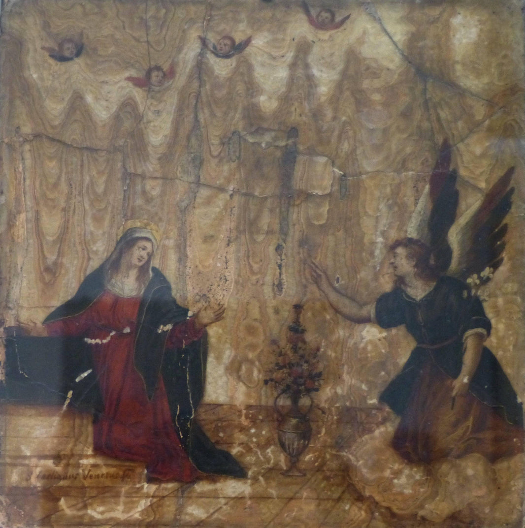 L'annonciation by Sebastiano del Piombo — hand-painted cultural oil painting reproduction on canvas