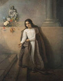 L'elemosina by Baldassare Verazzi — female oil painting wall art