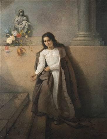 L'elemosina by Baldassare Verazzi — oil painting reproduction