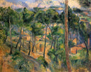 L'Estaque View Through The Pines by Paul Cezanne — hand-painted botanical oil painting reproduction on canvas