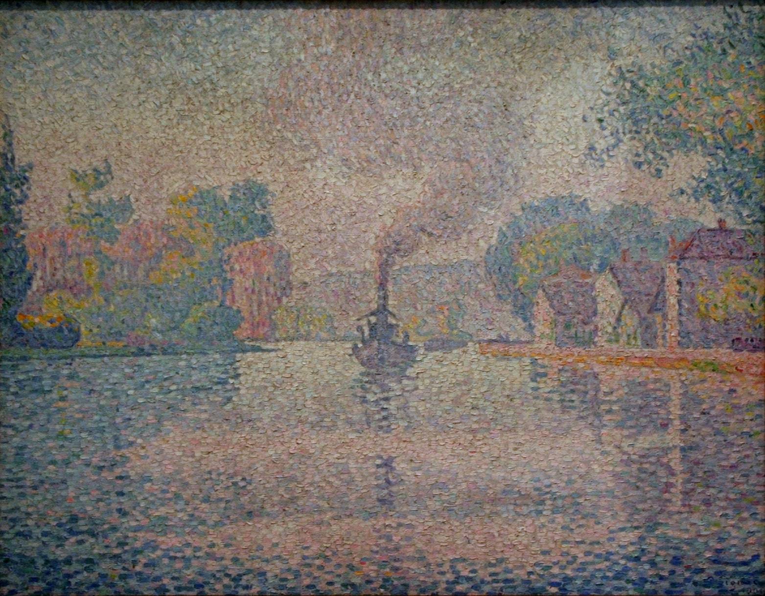 L'Hirondelle Steamer on the Seine - Paul Signac