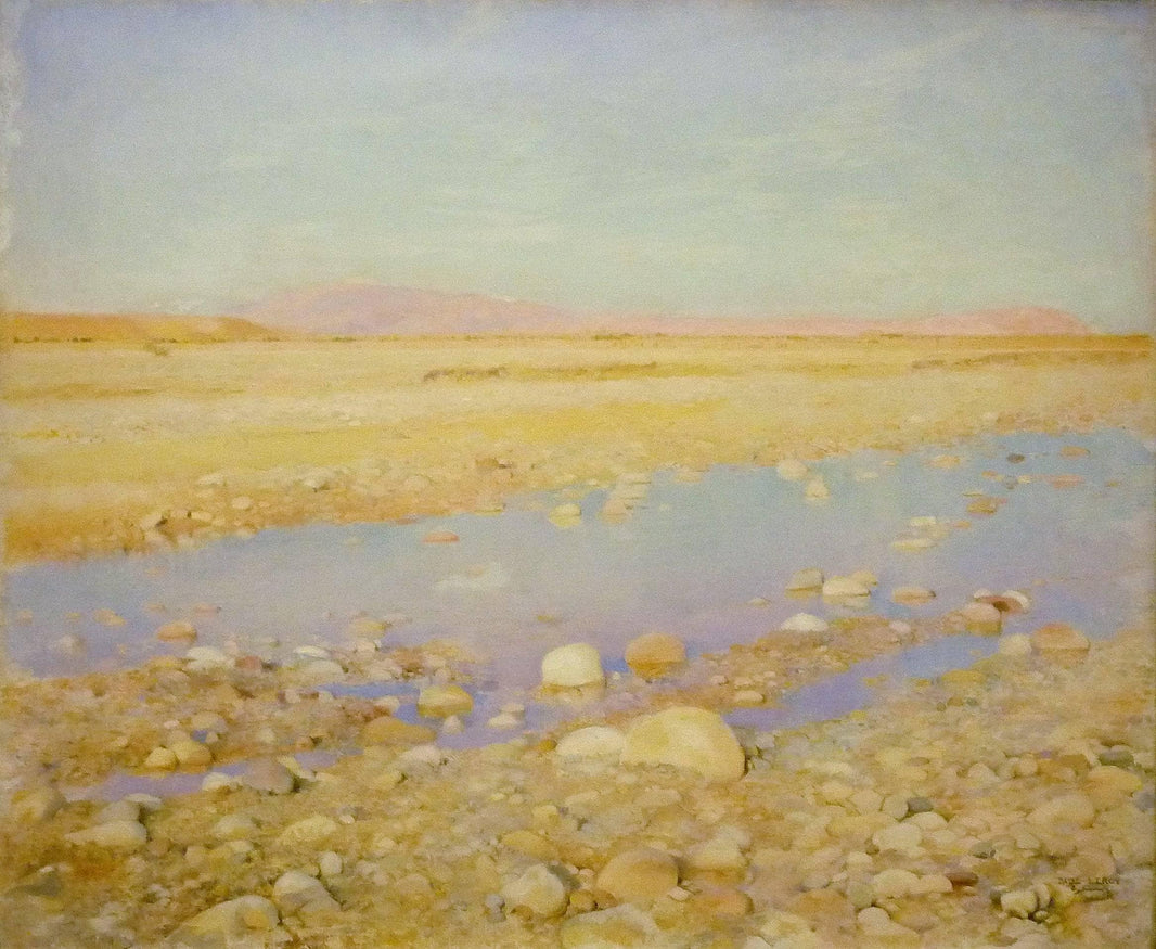 L'oued À Biskra by Paul Leroy — hand-painted landscape oil painting reproduction on canvas