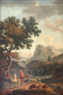 La Bergère Des Alpes by Claude-Joseph Vernet — hand-painted landscape oil painting reproduction on canvas