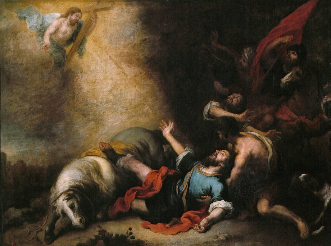 The Conversion of Saint Paul by Bartolome Esteban Murillo — hand-painted cultural oil painting reproduction on canvas