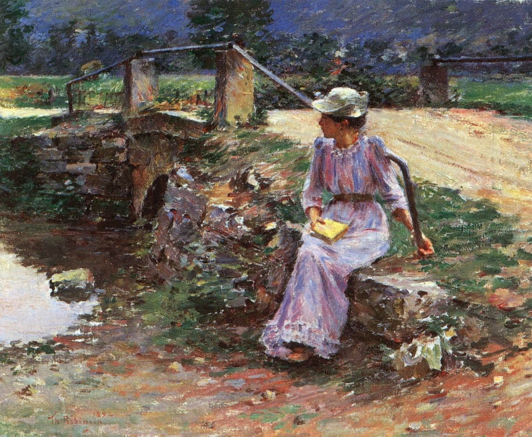 La débácle by Theodore Robinson — hand-painted portrait oil painting reproduction on canvas