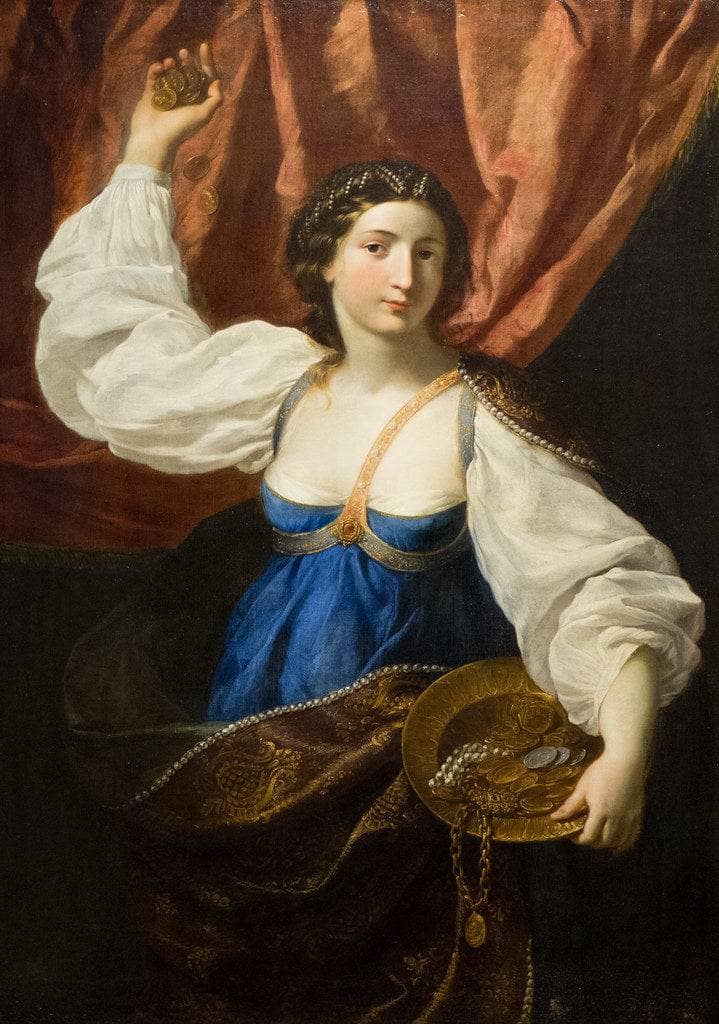 La Libéralité by Elisabetta Sirani — hand-painted portrait oil painting reproduction on canvas