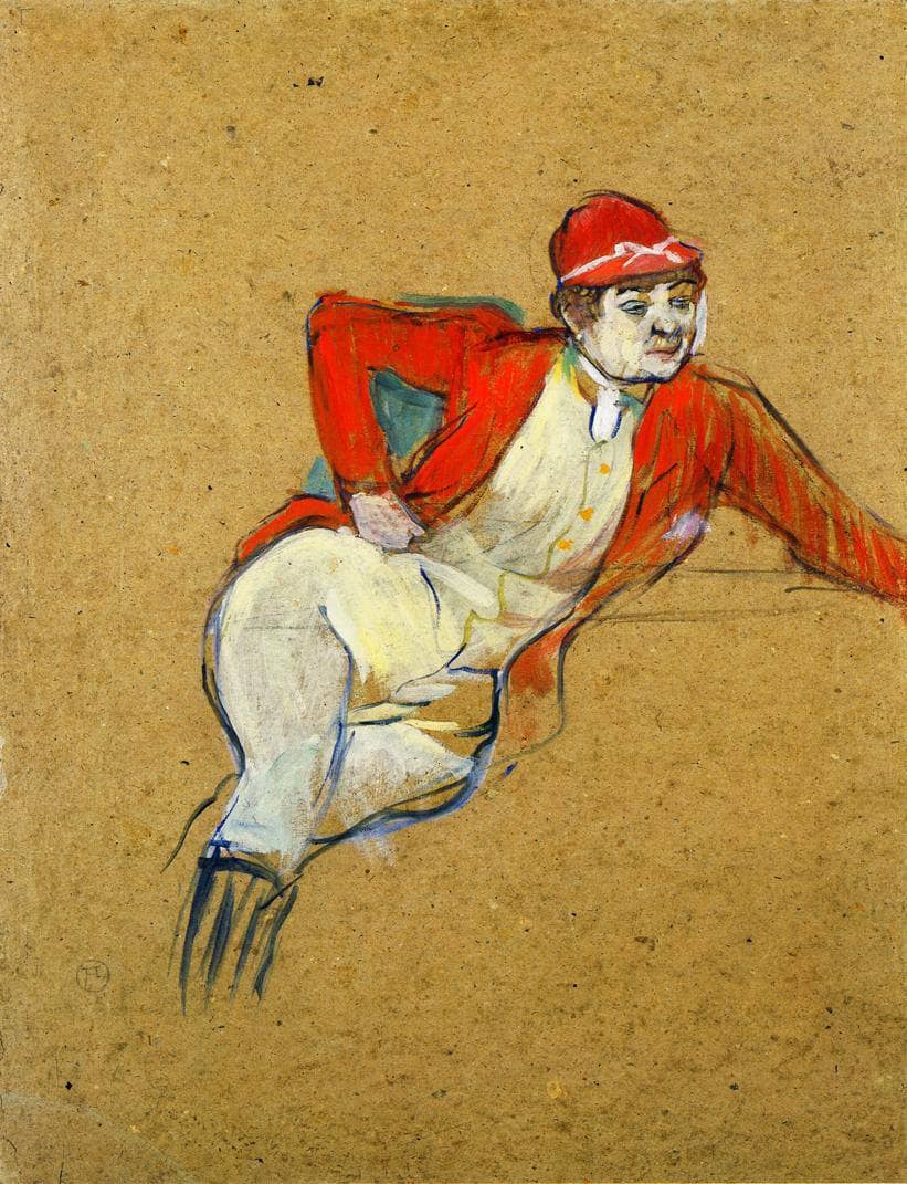 La Macarona in Riding Habit by Henri de Toulouse-Lautrec — hand-painted portrait oil painting reproduction on canvas