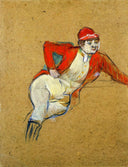 La Macarona in Riding Habit by Henri de Toulouse-Lautrec — male oil painting wall art, Post Impressionism