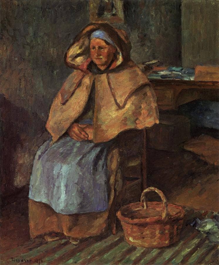 La Mere Gaspard by Camille Pissarro — hand-painted portrait oil painting reproduction on canvas