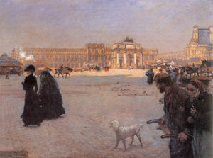 La Place du Carrousel, Paris: The Ruins of the Tuileries - Giuseppe de Nittis