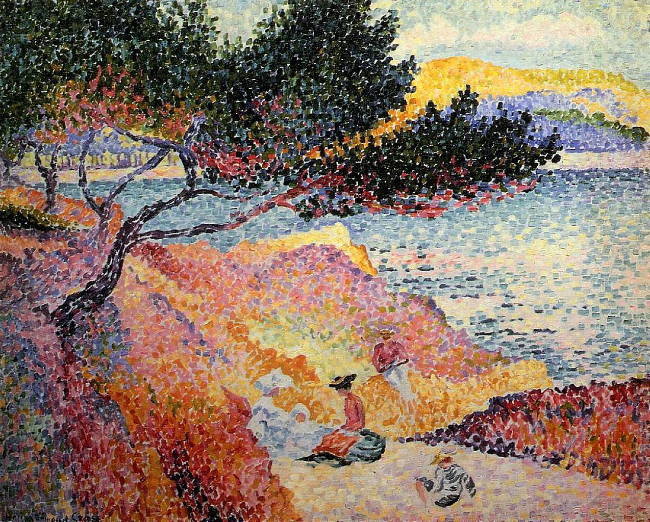 La Plage de Saint-Clair - Henri-Edmond Cross