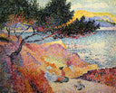 La Plage de Saint-Clair by Henri-Edmond Cross — hand-painted botanical oil painting reproduction on canvas