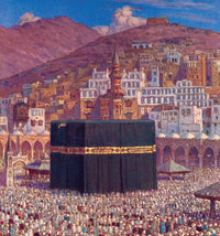 Prayer Around The Sacred Temple Of The Kaâba In Mekka by Nasreddine Dinet — hand-painted cultural oil painting reproduction on canvas