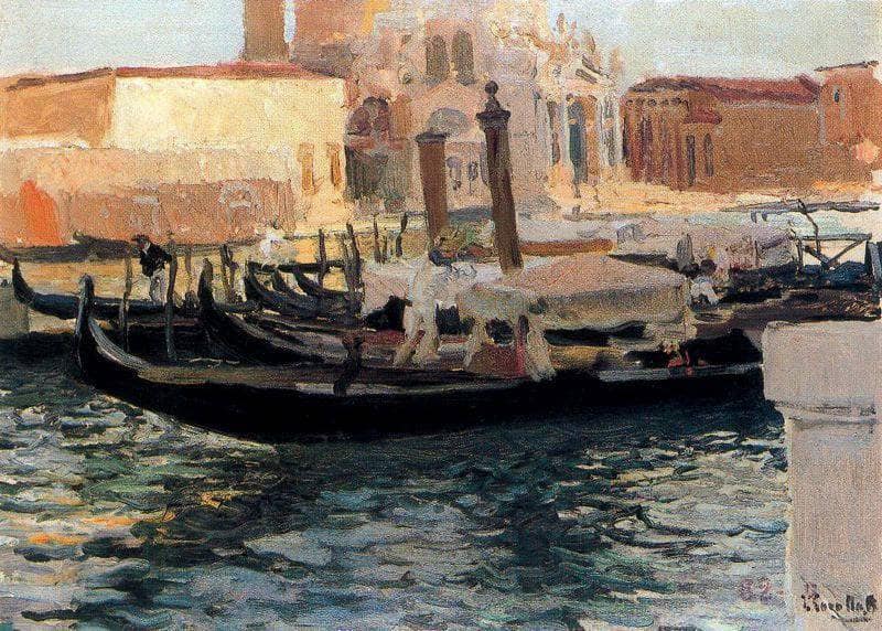 La Salute, Venice by Joaquín Sorolla — hand-painted landscape oil painting reproduction on canvas