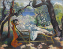 La Sieste (le Repos, Jeanne, Le Rocking-chair) by Henri Manguin — hand-painted landscape oil painting reproduction on canvas