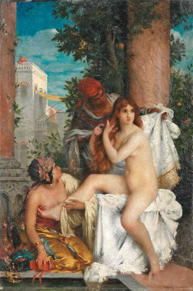 La Toilette De La Favorite by Gabriel Ferrier — hand-painted cultural oil painting reproduction on canvas