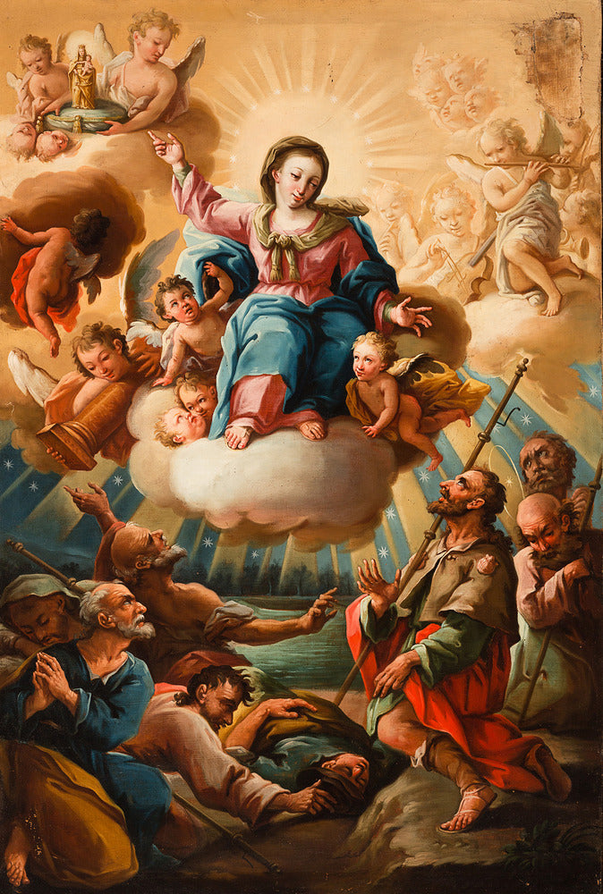 La Venida De La Virgen Del Pilar a Zaragoza - José Luzán