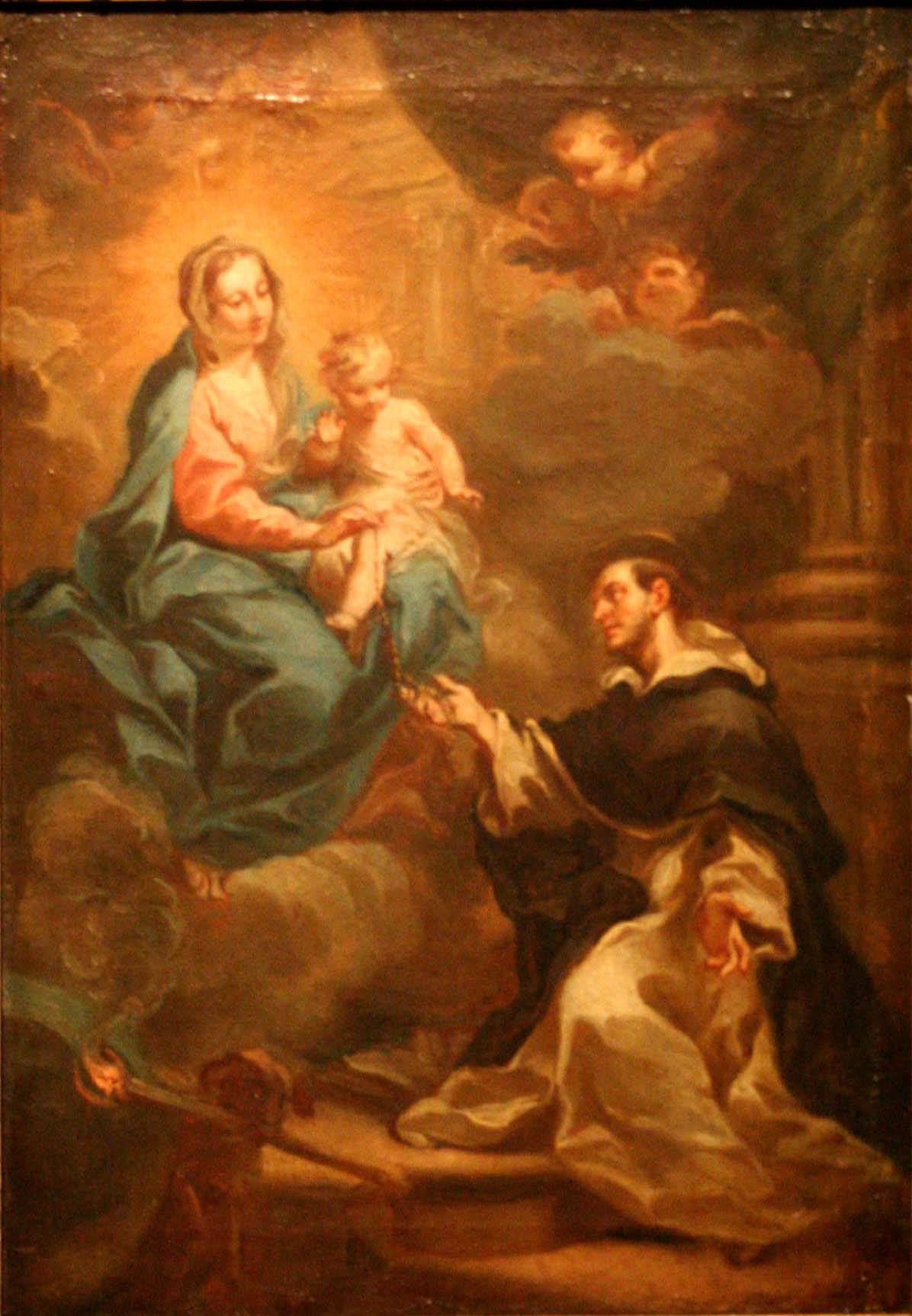 La Vierge Remettant Le Rosaire À Saint Dominique - Sebastiano Conca