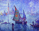 La Voile verte by Paul Signac — ships oil painting wall art, Pointillism