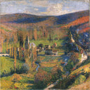 Labastide du Vert by Henri Martin — seascapes oil painting wall art, Pointillism