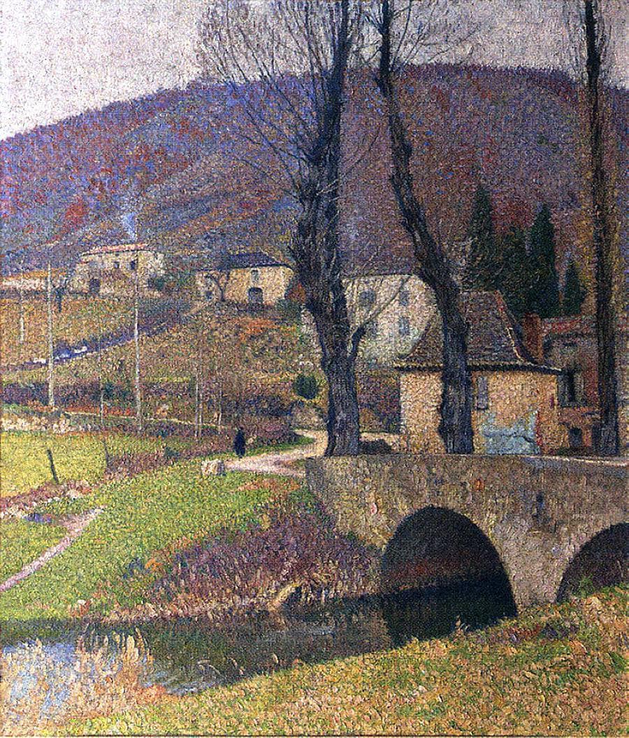 Labastide du Vert Village by Henri Martin — hand-painted architectural oil painting reproduction on canvas