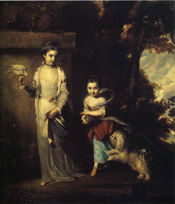 Ladies Amabel and Mary Jemima Yorke by Joshua Reynolds, hand-painted portrait oil painting reproduction on canvas