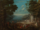 Ladies party in Hünkâr Ä°skelesi on the Bosporus by Jean Baptiste Vanmour — hand-painted landscape oil painting reproduction on canvas