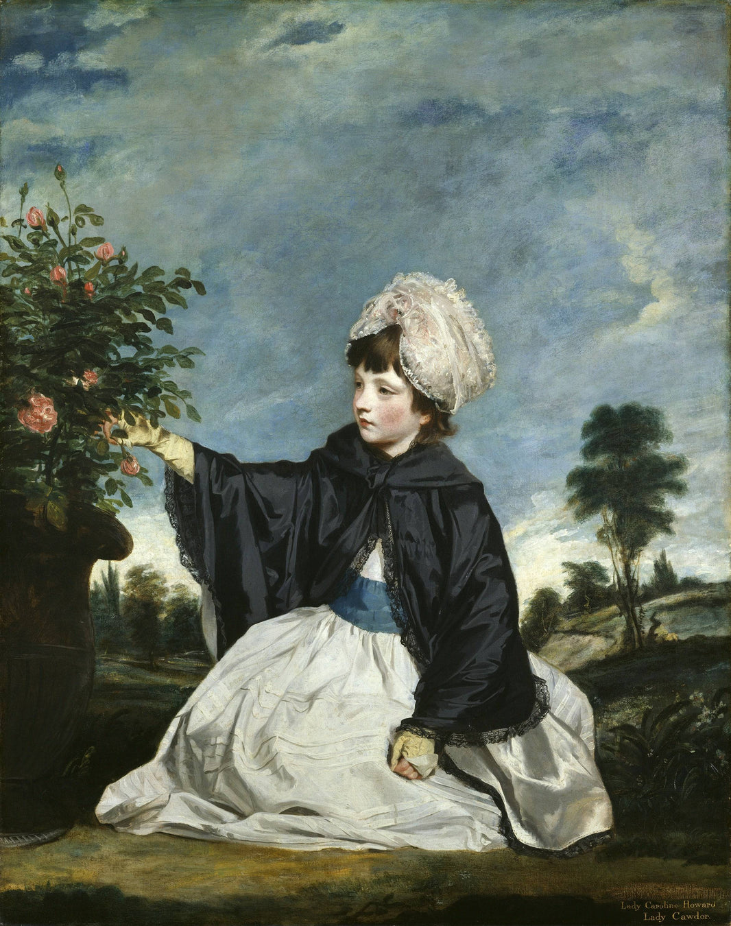 Lady Caroline Howard by Joshua Reynolds, hand-painted portrait oil painting reproduction on canvas