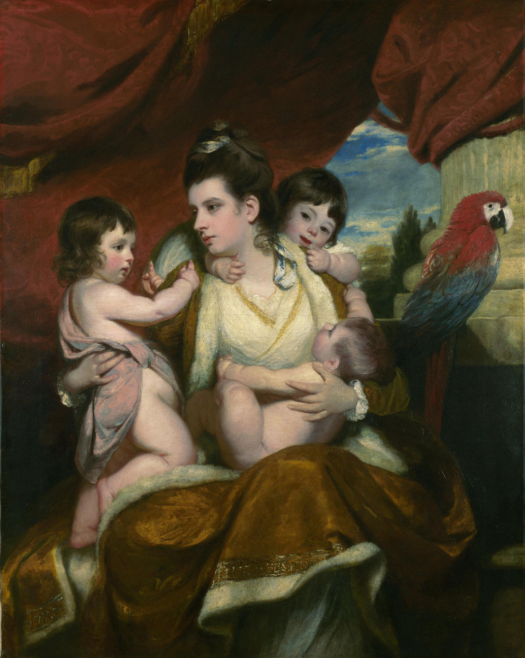 Lady Cockburn and her Three Eldest Sons by Joshua Reynolds — hand-painted cultural oil painting reproduction on canvas
