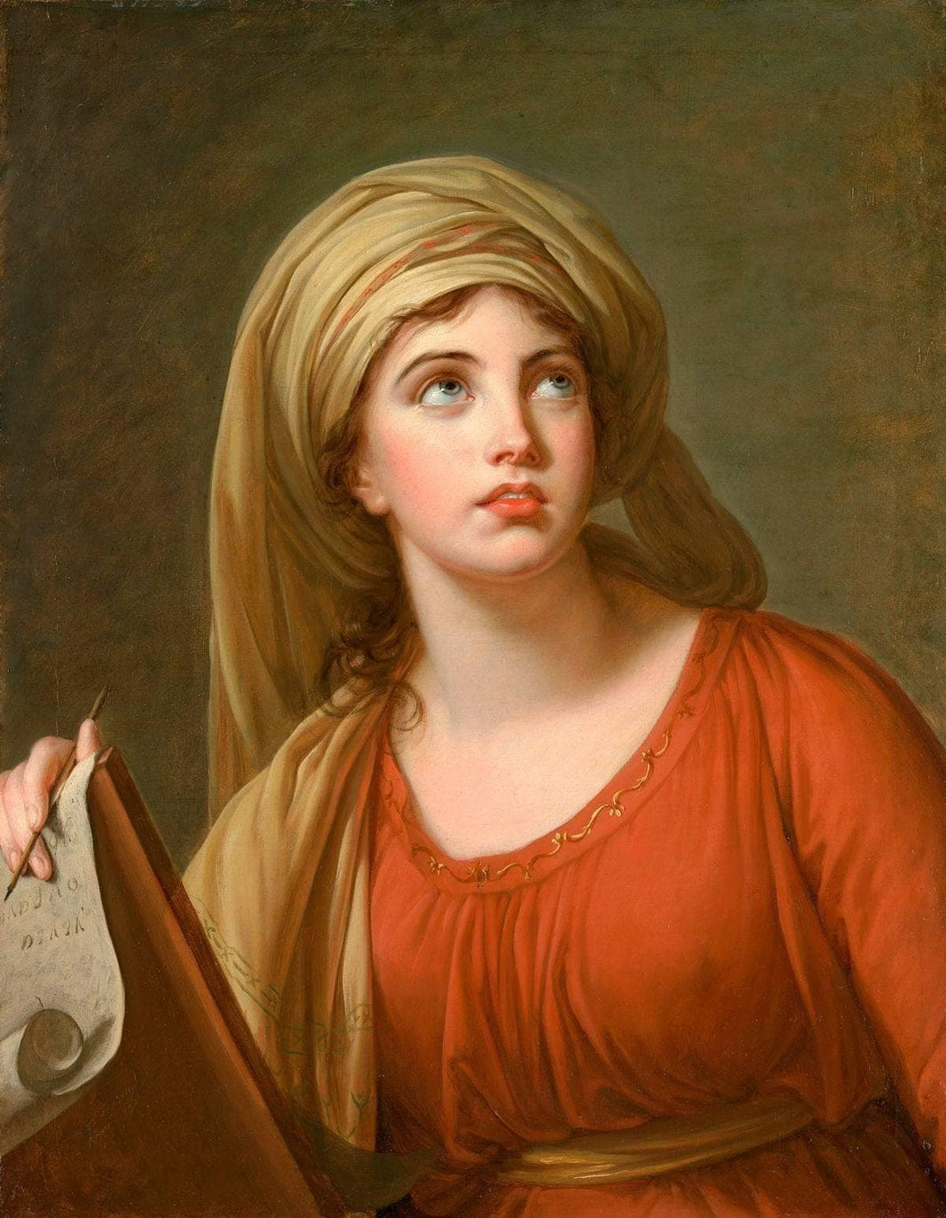Lady Hamilton as the Persian Sibyl by Louise Elisabeth Vigee Le Brun — hand-painted cultural oil painting reproduction on canvas
