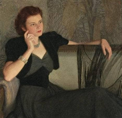 Lady in Black by Albert Herter — oil painting reproduction