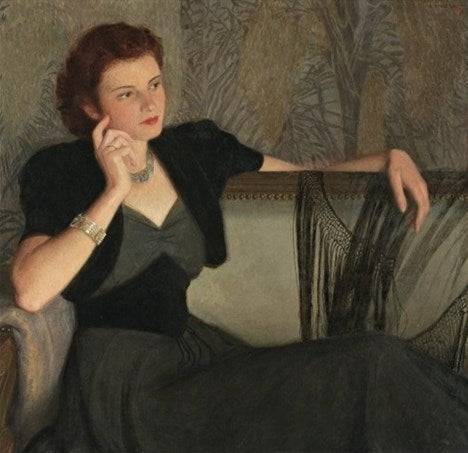 Lady in Black - Albert Herter