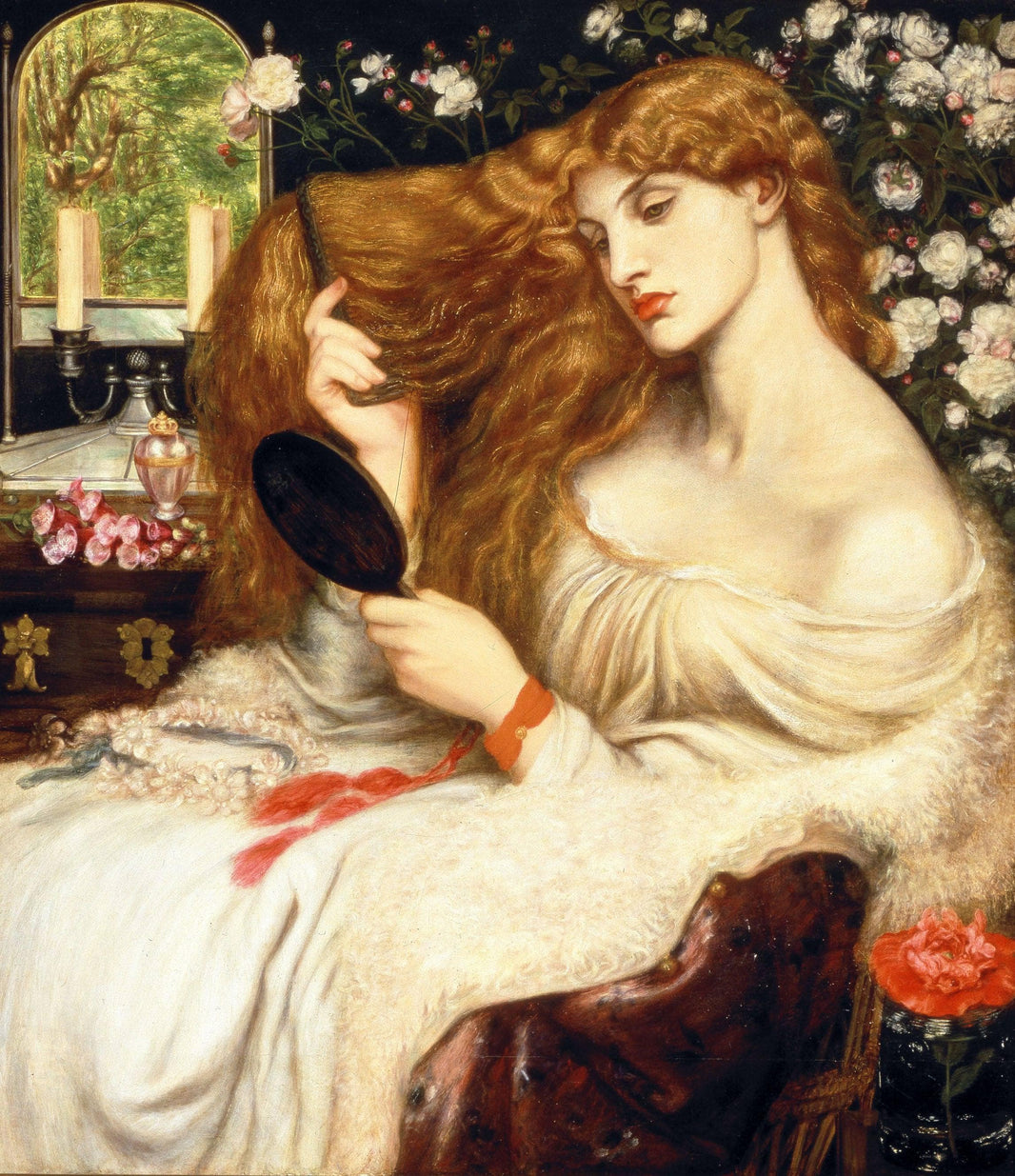 Lady Lilith by Dante Gabriel Rossetti — hand-painted portrait oil painting reproduction on canvas