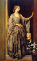 Lady Margaret Beaumont and her Daughter by George Frederick Watts — male oil painting wall art, Romanticism