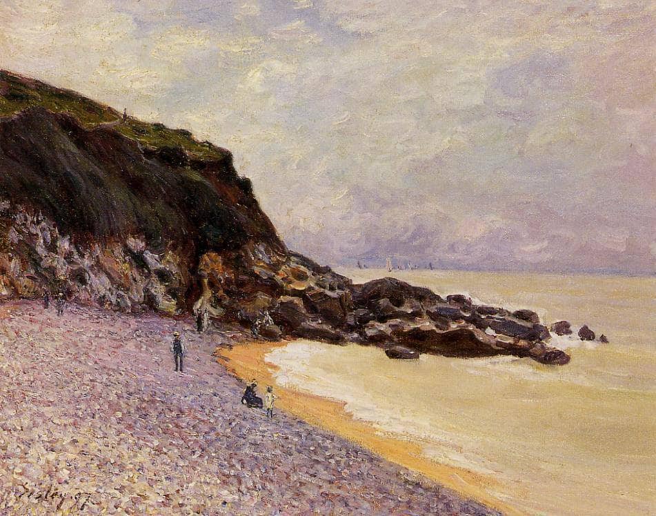 Lady s Cove before the Storm (Hastings) by Alfred Sisley — hand-painted landscape oil painting reproduction on canvas