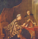 Lady Sealing a Letter by Jean-Baptiste-Simeon Chardin — male oil painting wall art, Rococo