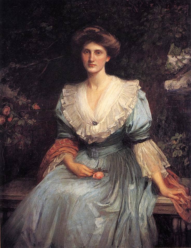 Lady Violet Henderson by John William Waterhouse — hand-painted portrait oil painting reproduction on canvas