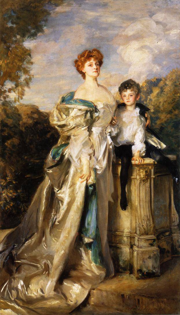 Lady Warwick and her Son by John Singer Sargent — hand-painted cultural oil painting reproduction on canvas
